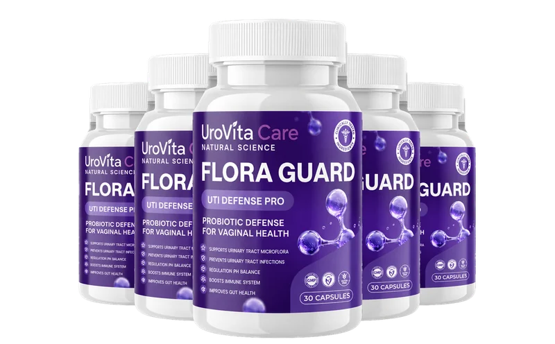 Five bottles of UroVita Care Capsules — Buy 3 + Get 2 Free package